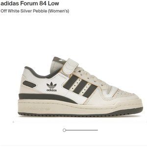 adidas Forum 84 Low Off White Silver Pebble (Womens) size 7.5